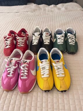 Nike Yellow and Blue Retro Runner Sneakers